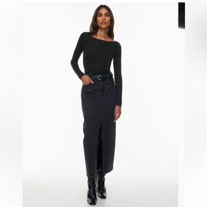 90’s maxi denim jean skirt